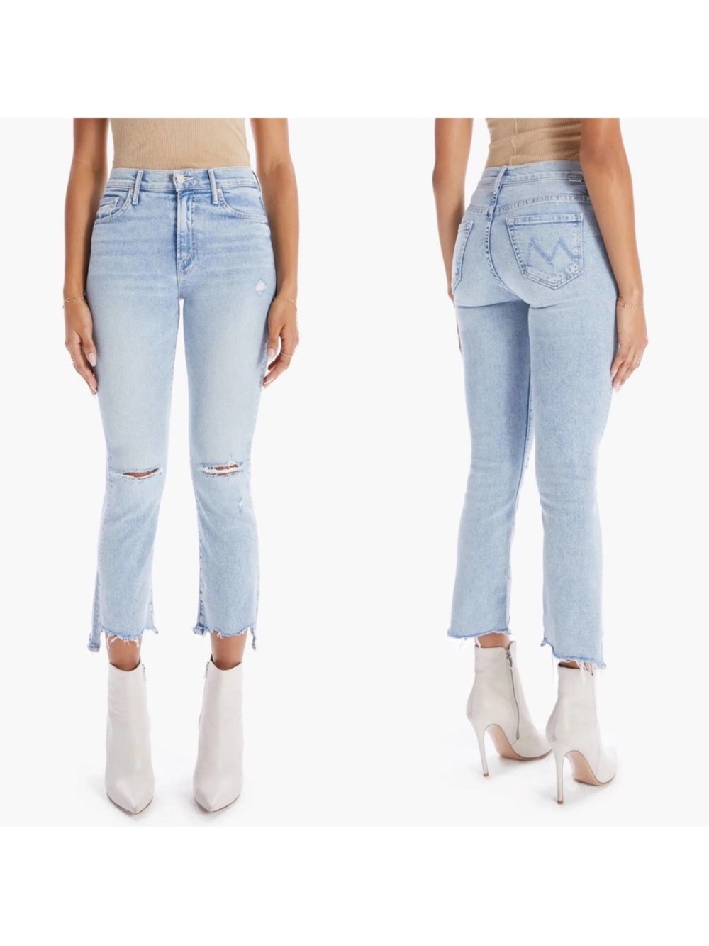 Mother The Insider Crop Step Chew in Drinking By The Pool Sz 28